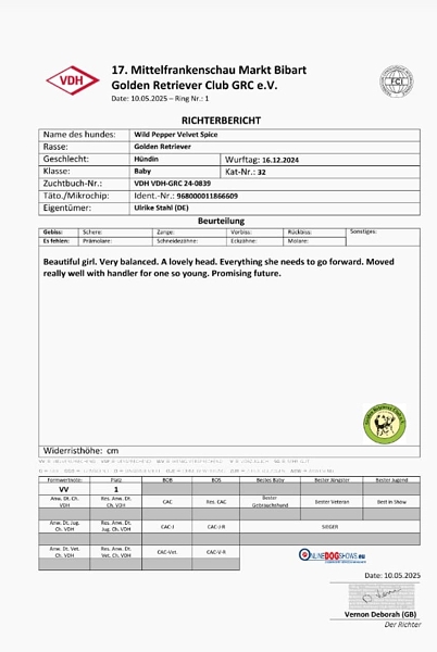 Richterbericht Velvet